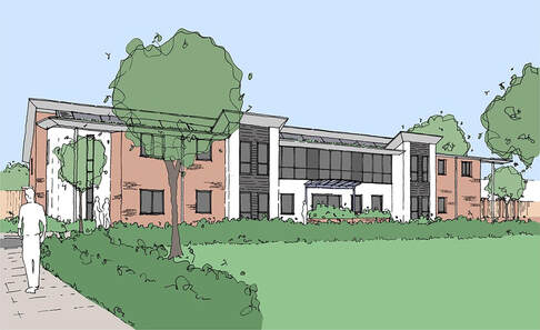 Sketch perspective of the proposed supported housing development