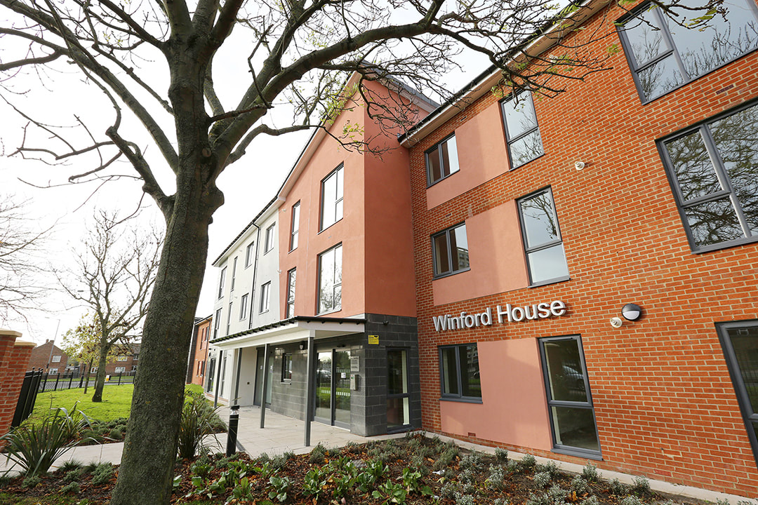 Photo of Winford House, Billingham, supported housing scheme front elevation
